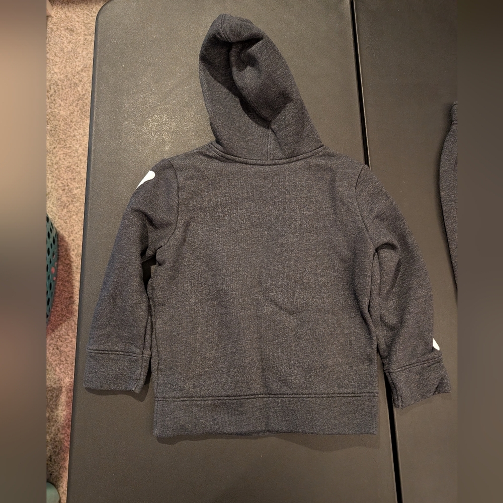 Cat & Jack Charcoal Gray Hoodie & Pant Set with Neon Green Accent Size 4T - Picture 7 of 10